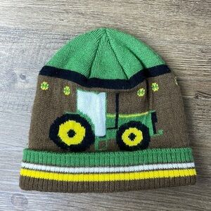 John Deere Infant/Toddler Brown Green Tractor Beanie Winter Hat